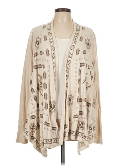 Pre-owned Lucky Lotus Cardigan Sweater In Brown