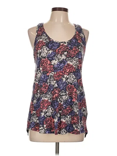 Pre-owned Lucky Lotus Tank Top Blue Halter Neckline Tops