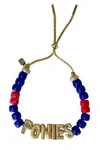 Lucky Star Jewels Eye Candy Ponies Id Bracelet In Blue And Red In Multi
