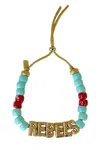 Lucky Star Jewels Eye Candy Rebels Id Bracelet In Blue And Red In Multi