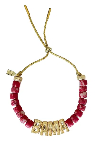 Lucky Star Jewels Women's Eye Candy Bama Id Bracelet In Red