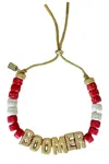 Lucky Star Jewels Women's Eye Candy Boomer Id Bracelet In Red In Multi