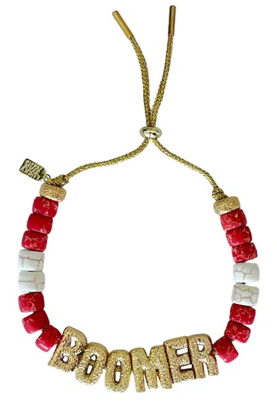Lucky Star Jewels Women's Eye Candy Boomer Id Bracelet In Red In Multi