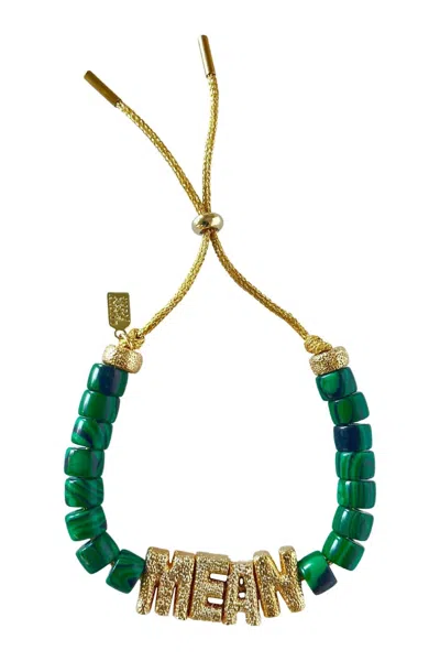 Lucky Star Jewels Women's Malachite Eye Candy Id Bracelet In Green