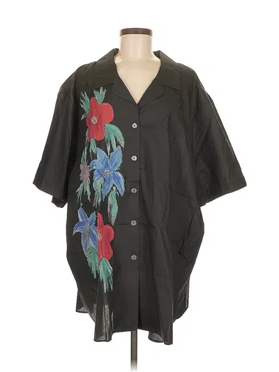Pre-owned Lucky Winner Short Sleeve Button Down Shirt In Black