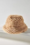 Lucky Zone Wild Fuzzy Bucket Hat In Beige