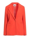 Luckylu  Milano Luckylu Milano Woman Blazer Orange Size 4 Polyester, Elastane In Orange