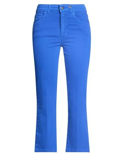 Luckylu  Milano Luckylu Milano Woman Jeans Bright Blue Size 4 Cotton, Elastane