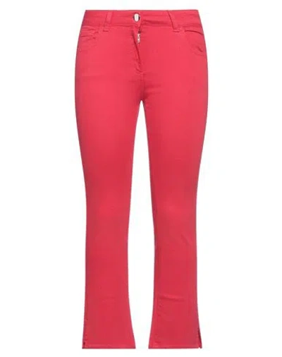 Luckylu  Milano Luckylu Milano Woman Jeans Red Size 6 Cotton, Elastomultiester, Elastane