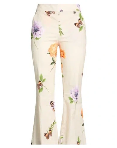 Luckylu  Milano Luckylu Milano Woman Pants Beige Size 6 Cotton, Elastane In Multi