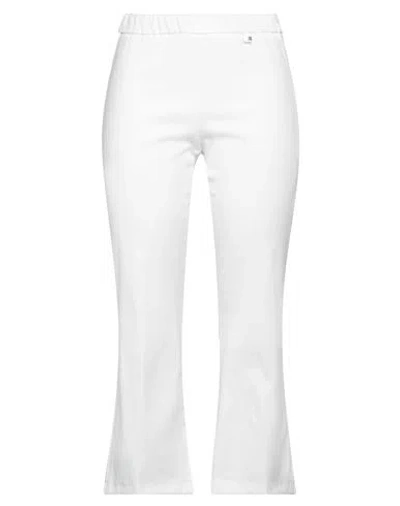 Luckylu  Milano Luckylu Milano Woman Pants White Size 12 Cotton, Polyester, Elastane
