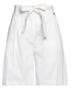 Luckylu  Milano Luckylu Milano Woman Shorts & Bermuda Shorts White Size 4 Cotton, Elastane In White