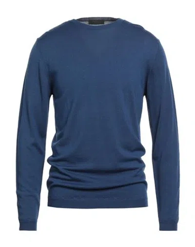 Lucques Man Sweater Blue Size 42 Merino Wool