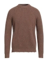 LUCQUES LUCQUES MAN SWEATER BROWN SIZE 42 WOOL, POLYAMIDE