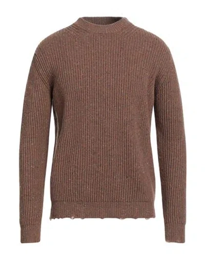 Lucques Man Sweater Brown Size 42 Wool, Polyamide