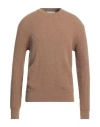 Lucques Man Sweater Camel Size 42 Polyamide, Viscose, Wool, Cashmere In Beige
