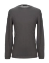 Lucques Man Sweater Charcoal Size 44 Merino Wool In Gray
