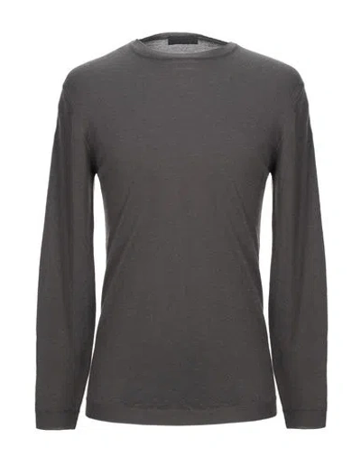 Lucques Man Sweater Charcoal Size 44 Merino Wool In Gray