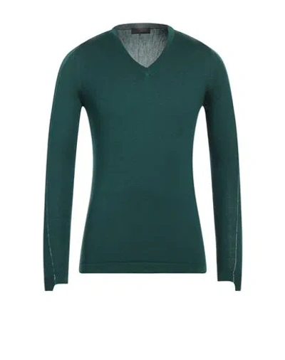 Lucques Man Sweater Deep Jade Size 38 Wool In Green