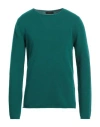 Lucques Man Sweater Emerald Green Size 36 Wool In Green