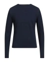 Lucques Man Sweater Midnight Blue Size 40 Cotton In Blue
