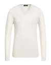 Lucques Man Sweater Off White Size 44 Merino Wool