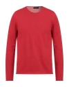 Lucques Man Sweater Red Size 40 Cotton In Red