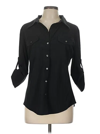 Pre-owned Lucy 3/4 Sleeve Blouse In Black