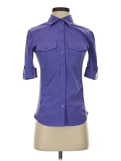 Pre-owned Lucy 3/4 Sleeve Blouse In Purple