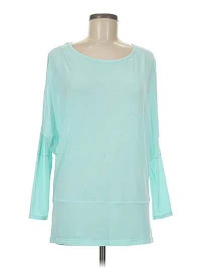 Pre-owned Lucy 3/4 Sleeve Top Blue Boatneck Tops