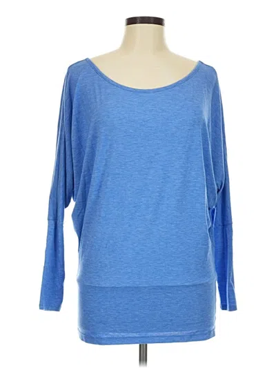 Pre-owned Lucy 3/4 Sleeve T-shirt In Blue