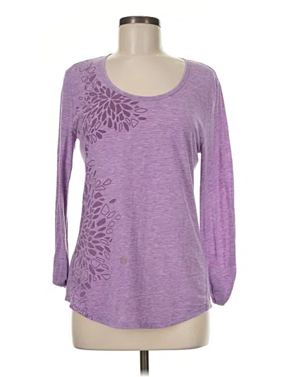 Pre-owned Lucy 3/4 Sleeve T-shirt In Purple