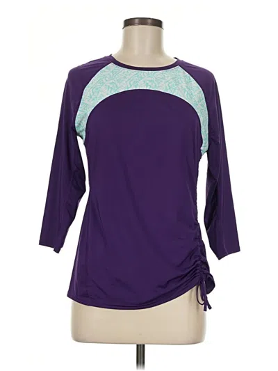 Pre-owned Lucy 3/4 Sleeve T-shirt In Purple