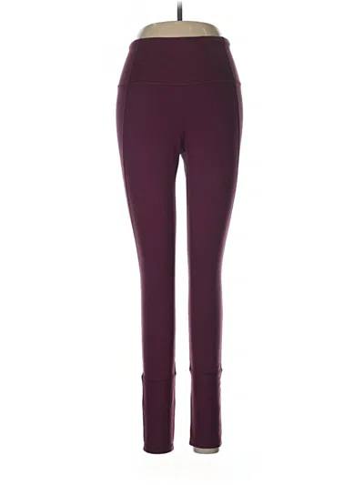 Pre-owned Lucy Active Pants In Burgundy