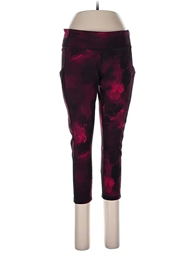 Pre-owned Lucy Active Pants In Burgundy