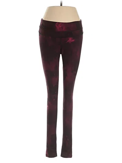 Pre-owned Lucy Active Pants In Burgundy