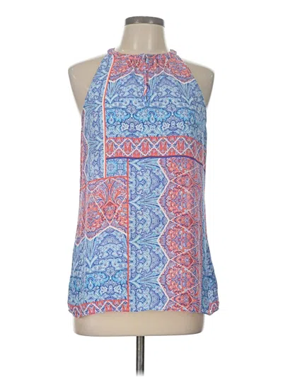 Pre-owned Lucy & Laurel Sleeveless Blouse In Blue