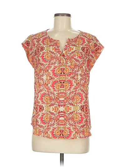 Pre-owned Lucy & Laurel Sleeveless Blouse In Orange