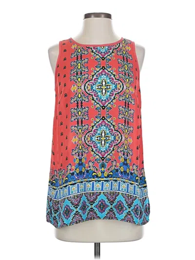 Pre-owned Lucy & Laurel Sleeveless Blouse In Orange