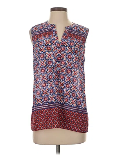 Pre-owned Lucy & Laurel Sleeveless Blouse In Red