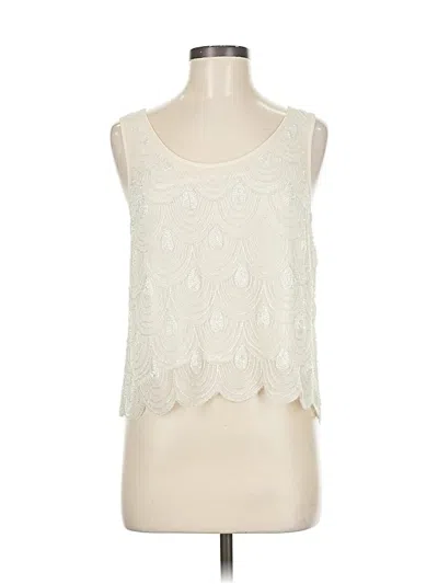 Pre-owned Lucy & Laurel Sleeveless Blouse In White
