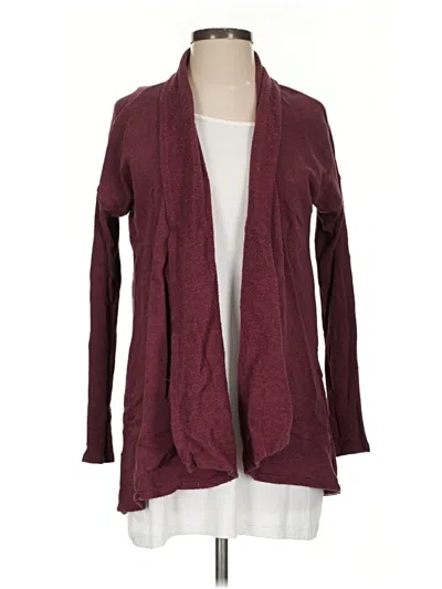 Pre-owned Lucy Cardigan Sweater In Burgundy