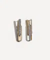 Lucy Delius 14ct Gold Diamond Stirrup Drop Earrings In Gold