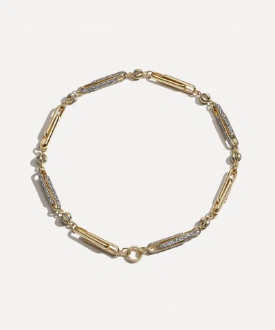 Lucy Delius 14ct Gold Diamond Switch Stirrup Chain Necklace