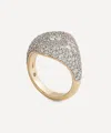 Lucy Delius 14ct Gold Signature Pave Signet Ring