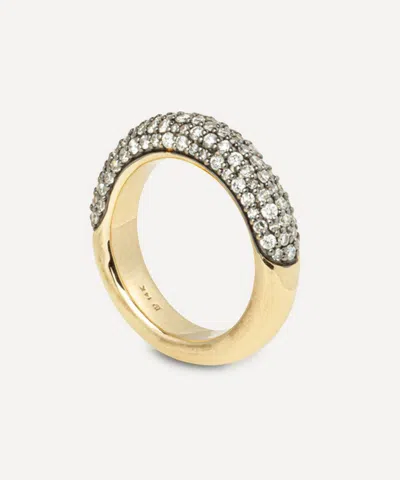 Lucy Delius Jewellery 14ct Gold Dark Side Of The Moon Ring