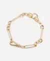 Lucy Delius Jewellery 14ct Gold Trombone T-bar Chain Bracelet
