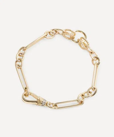 Lucy Delius Jewellery 14ct Gold Trombone T-bar Chain Bracelet