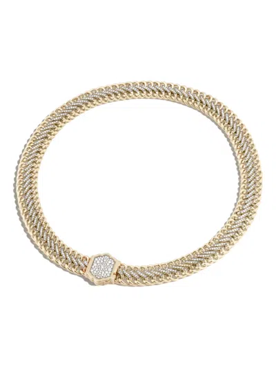 Lucy Delius Jewellery 密镶钻石链式项链 In Gold