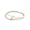 Lucy Delius Jewellery The Lucky One Gold And Diamond Bangle Bracelet In 14kt Yellow Gold,white Diamonds